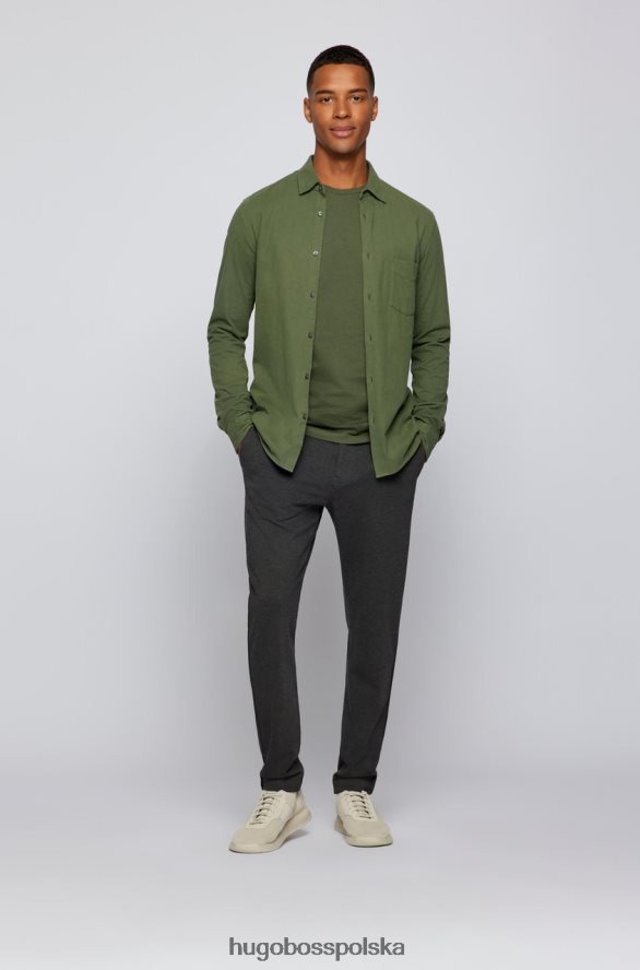 Hugo Boss koszulka opowieści 50462767 khaki khaki/biały R0X0H628