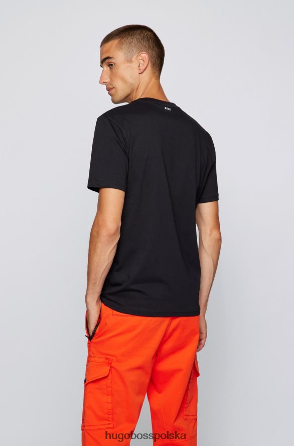 Hugo Boss koszulka t-casette 50460597 czarna czarny/granatowy R0X0H6224