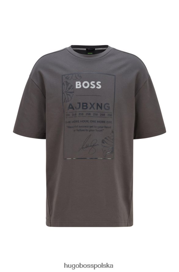 Hugo Boss koszulka talboa aj 50468077 biała biały/szary R0X0H678