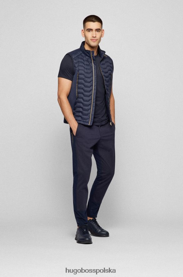Hugo Boss koszulka tariq 50465909 czarna czarny/ciemnoniebieski R0X0H677