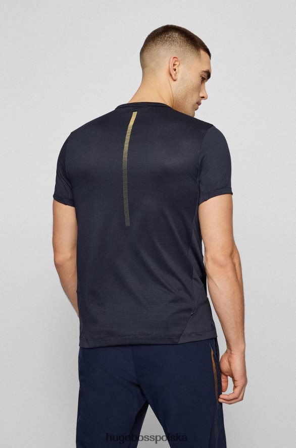 Hugo Boss koszulka tariq 50465909 czarna czarny/ciemnoniebieski R0X0H677