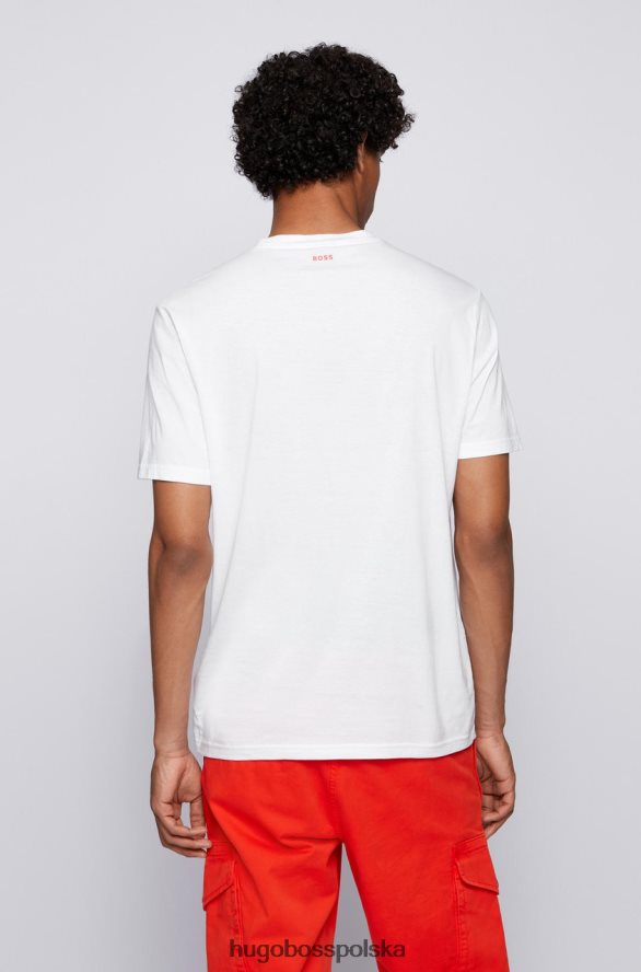 Hugo Boss koszulka tcity 50460580 biała biały/naturalny R0X0H6223