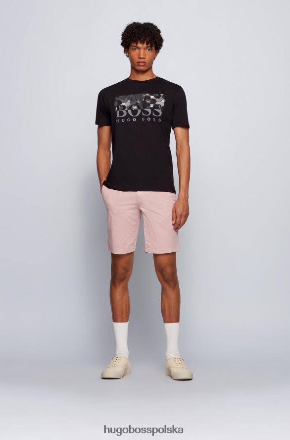 Hugo Boss koszulka teally 50453672 czarna czarny R0X0H6280