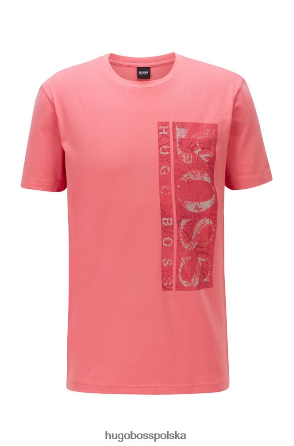 Hugo Boss koszulka tee10 50448680 czarna czarny/różowy R0X0H6265