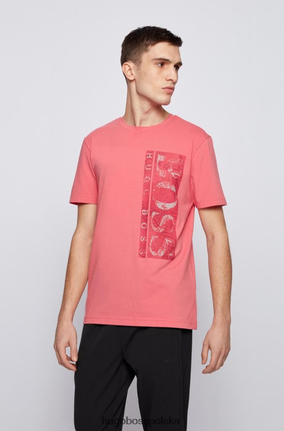 Hugo Boss koszulka tee10 50448680 czarna czarny/różowy R0X0H6265