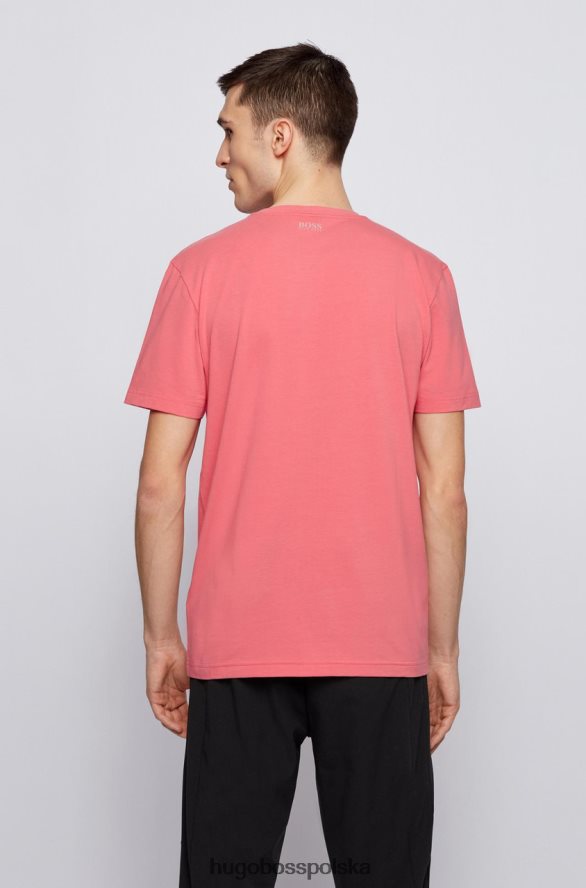 Hugo Boss koszulka tee10 50448680 czarna czarny/różowy R0X0H6265