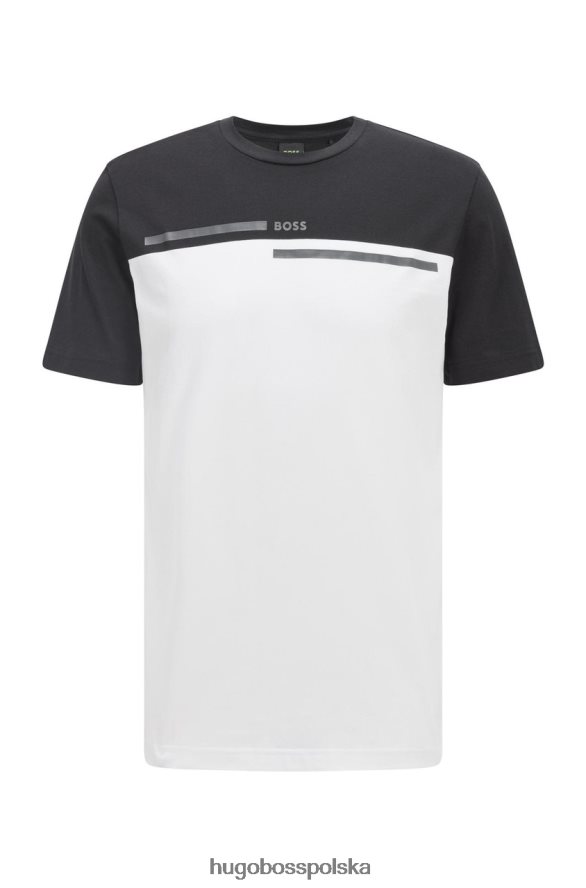 Hugo Boss koszulka tee4 50466622 czarna czarny/ciemnoniebieski/jasnozielony R0X0H675