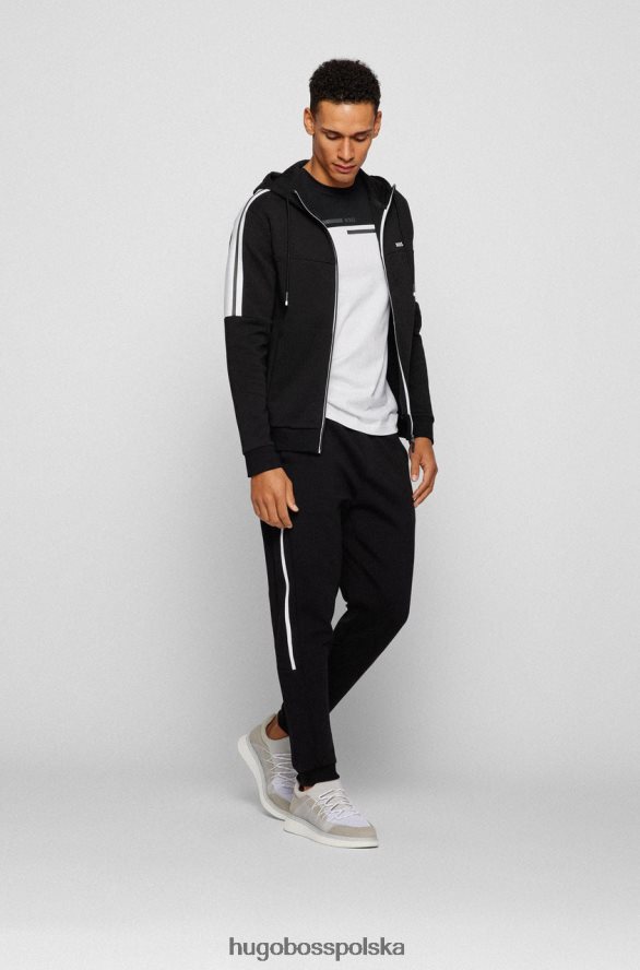 Hugo Boss koszulka tee4 50466622 czarna czarny/ciemnoniebieski/jasnozielony R0X0H675