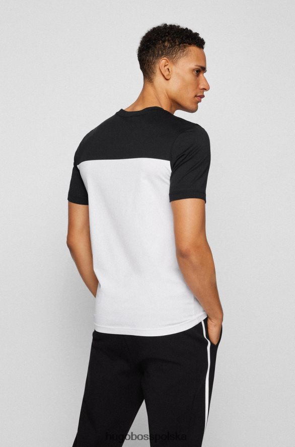 Hugo Boss koszulka tee4 50466622 czarna czarny/ciemnoniebieski/jasnozielony R0X0H675