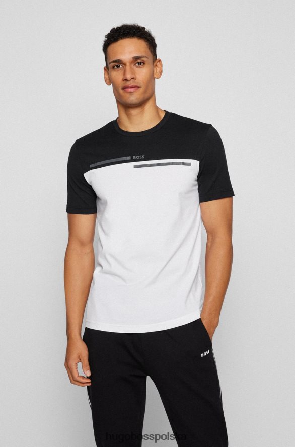Hugo Boss koszulka tee4 50466622 czarna czarny/ciemnoniebieski/jasnozielony R0X0H675