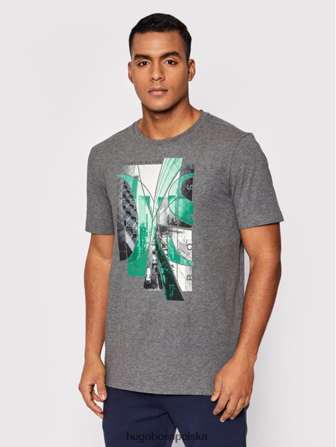 Hugo Boss koszulka tee6 50457445 średnioszara średnioszary/granatowy R0X0H6203