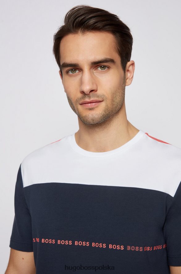 Hugo Boss koszulka tee 50452867 biała biały/granatowy/szary/czarny R0X0H6261