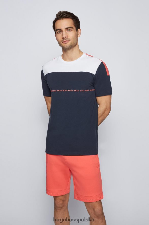Hugo Boss koszulka tee 50452867 biała biały/granatowy/szary/czarny R0X0H6261