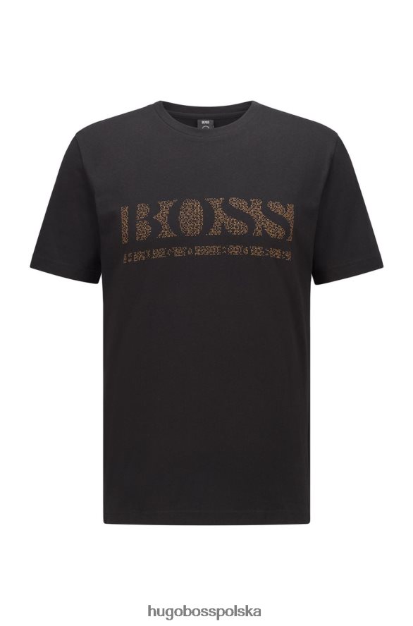 Hugo Boss koszulka tee pixel 50457429 czarna czarny/granatowy R0X0H6216