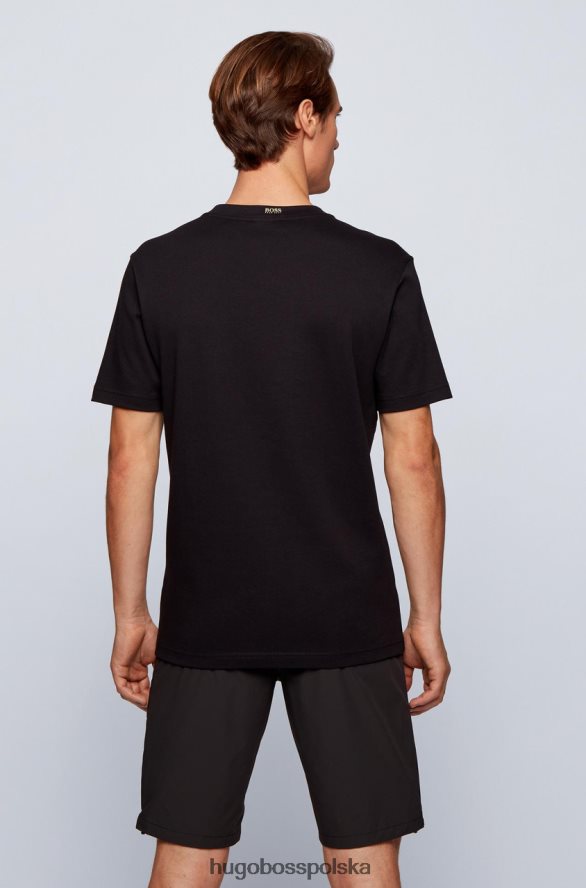 Hugo Boss koszulka tee złota 50448686 czarna czarny/granatowy R0X0H6242
