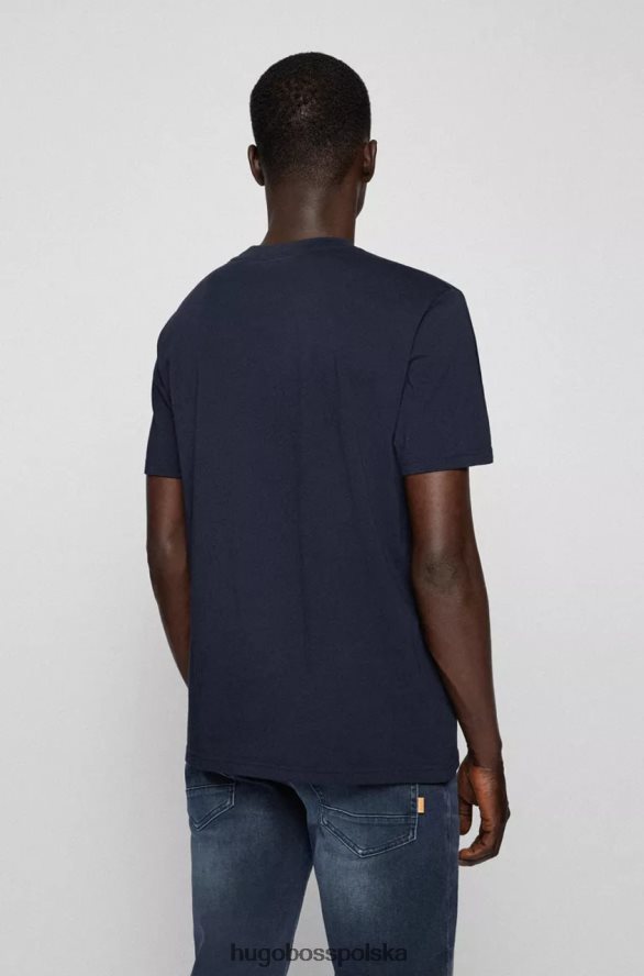 Hugo Boss koszulka teecar 50473047 ciemnoniebieska ciemnoniebieski/czarny R0X0H64