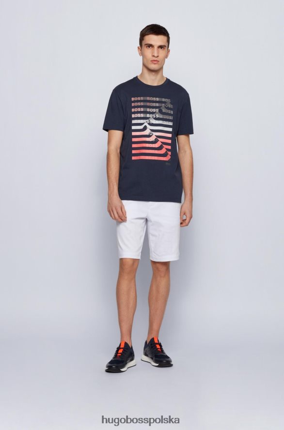 Hugo Boss koszulka teeonic 50452846 niebieska niebieski/granatowy/czerwony R0X0H6262