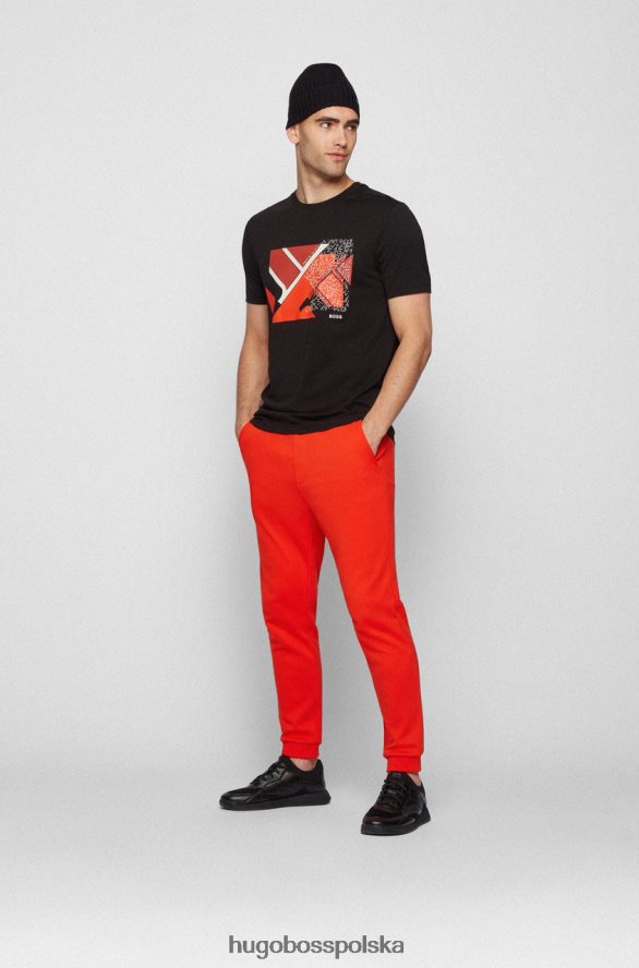 Hugo Boss koszulka teeonic 50455766 czarna czarny/biały/zielony R0X0H6192