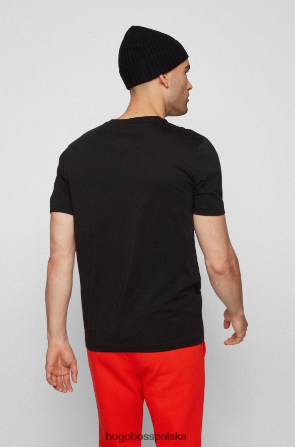Hugo Boss koszulka teeonic 50455766 czarna czarny/biały/zielony R0X0H6192