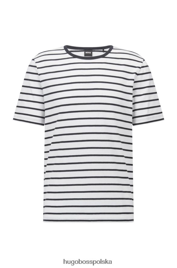 Hugo Boss koszulka tiburt 50468630 ciemnoniebieska ciemnoniebieski/biały R0X0H672