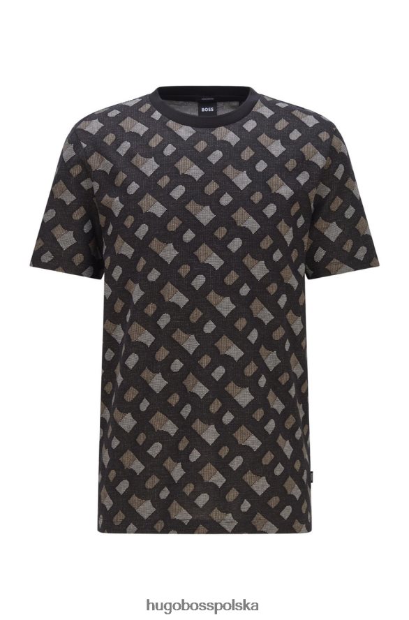 Hugo Boss koszulka tiburt 50469466 czarna czarny R0X0H671