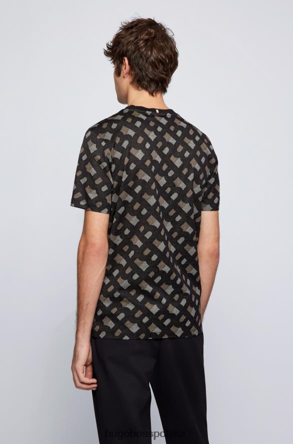 Hugo Boss koszulka tiburt 50469466 czarna czarny R0X0H671