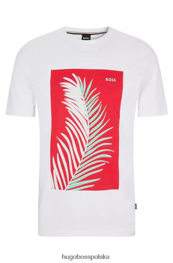 Hugo Boss koszulka tiburt 50481631 jasnozielona jasnozielony/biały R0X0H62