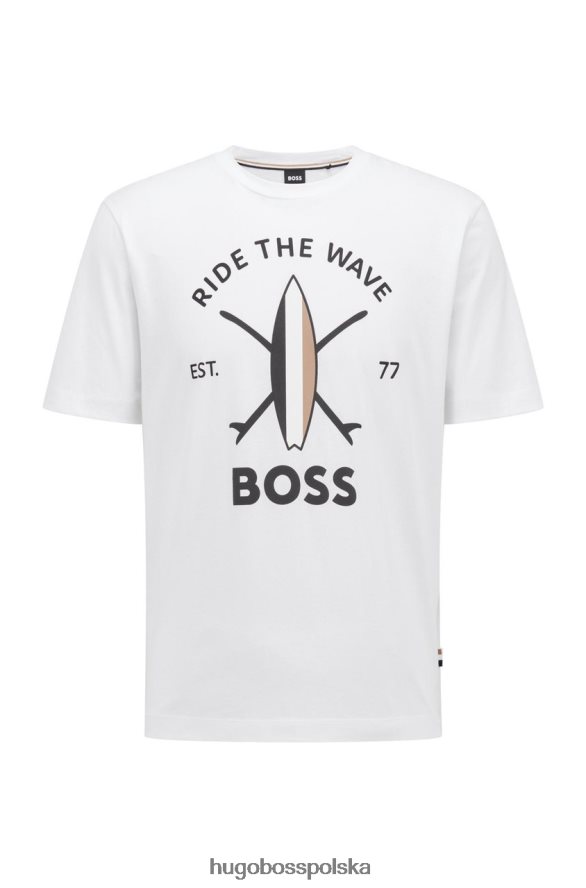 Hugo Boss koszulka tylan 50469218 biała Biało żółty R0X0H669