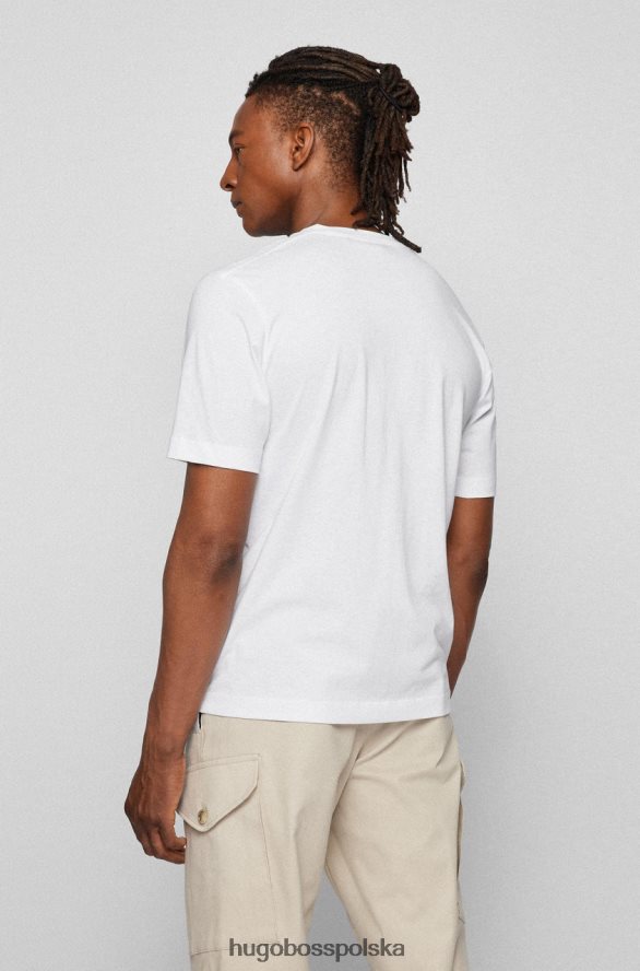 Hugo Boss koszulka tylan 50469218 biała Biało żółty R0X0H669