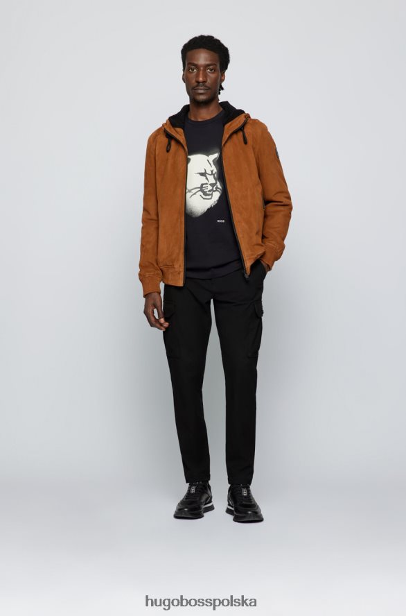 Hugo Boss koszulka tyro 50465385 czarna czarny R0X0H626