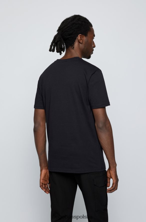 Hugo Boss koszulka tyro 50465385 czarna czarny R0X0H626
