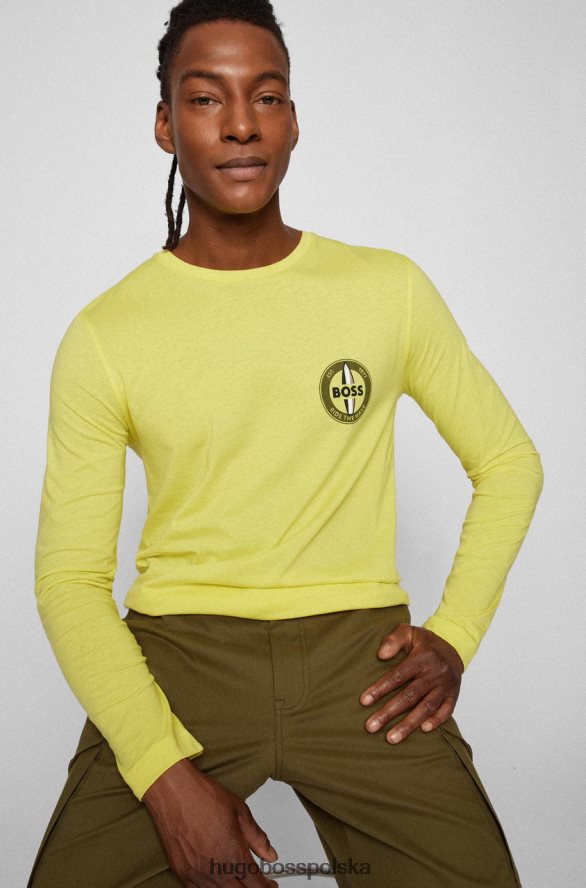 Hugo Boss koszulka z długim rękawem oponec 50469225 żółta żółty R0X0H696