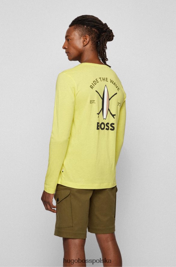Hugo Boss koszulka z długim rękawem oponec 50469225 żółta żółty R0X0H696
