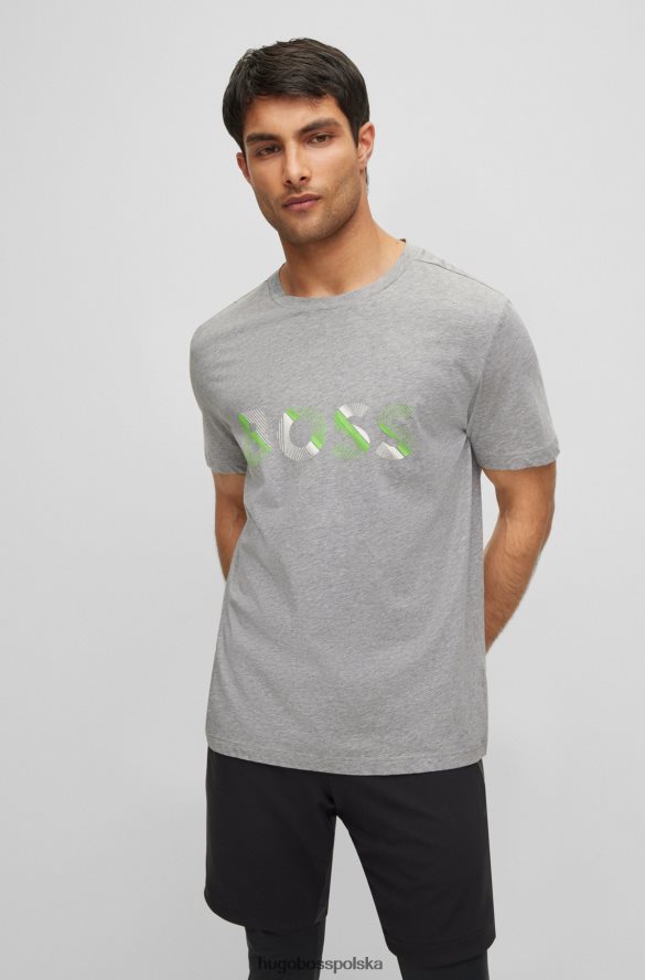 Hugo Boss szary hugo dwupak bawełnianych t-shirtów z dynamiczną grafiką szary R0X0H62360