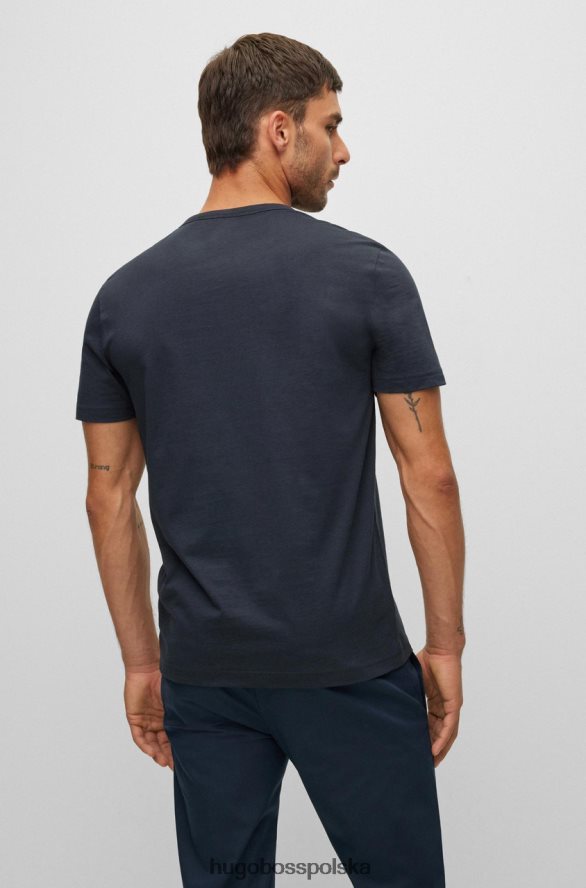 Hugo Boss t-shirt tee curved nr 50469045 granatowy granatowy/złoty/niebieski/czarny/biały R0X0H6124