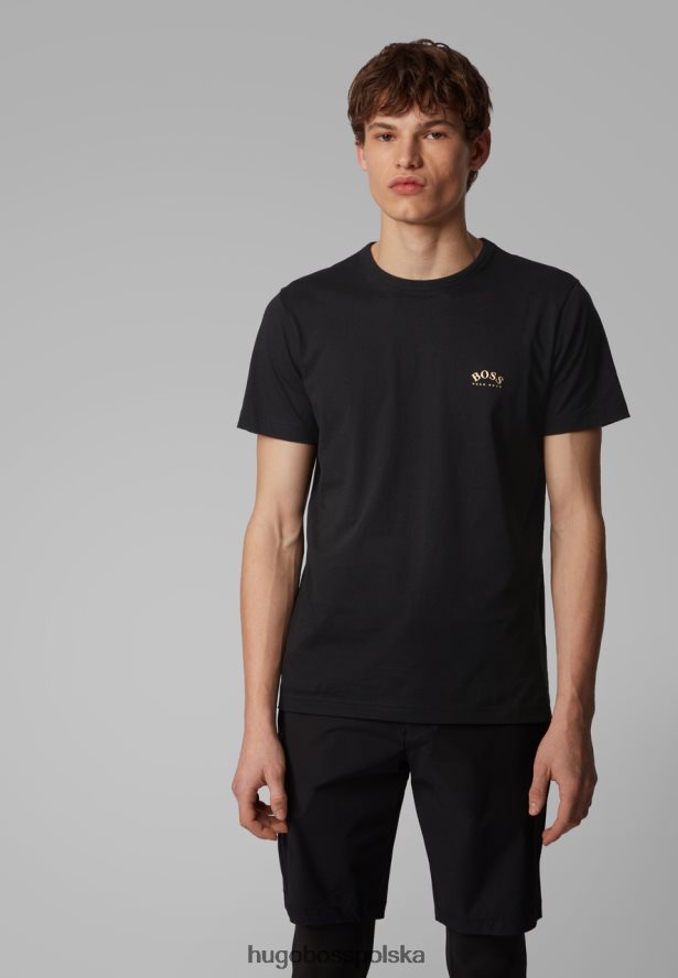 Hugo Boss t-shirt tee zakrzywiony 50412363 grafitowy grafitowy/granatowy/złoty/biały R0X0H6375