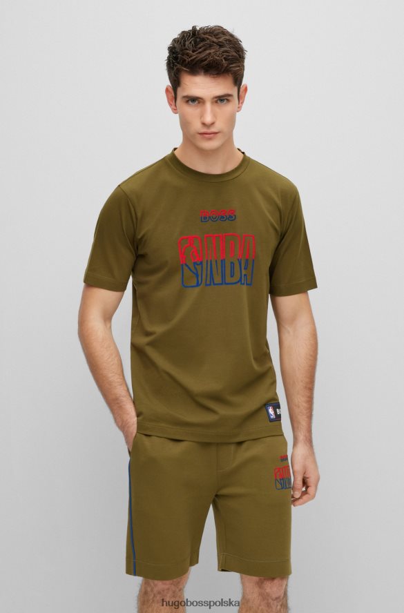 Hugo Boss & t-shirt z elastycznej bawełny NBA rodzaj NBA R0X0H61781