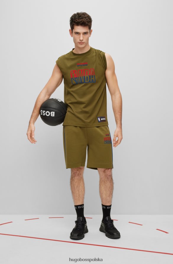 Hugo Boss & t-shirt z elastycznej bawełny NBA rodzaj NBA R0X0H61781
