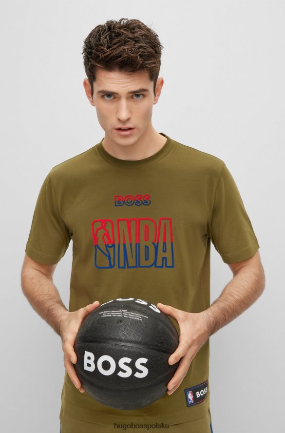 Hugo Boss & t-shirt z elastycznej bawełny NBA rodzaj NBA R0X0H61781