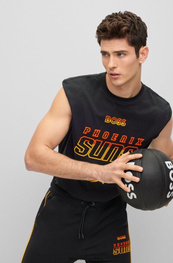Hugo Boss & t-shirt z rozciągliwej bawełny NBA słońca NBA R0X0H61782