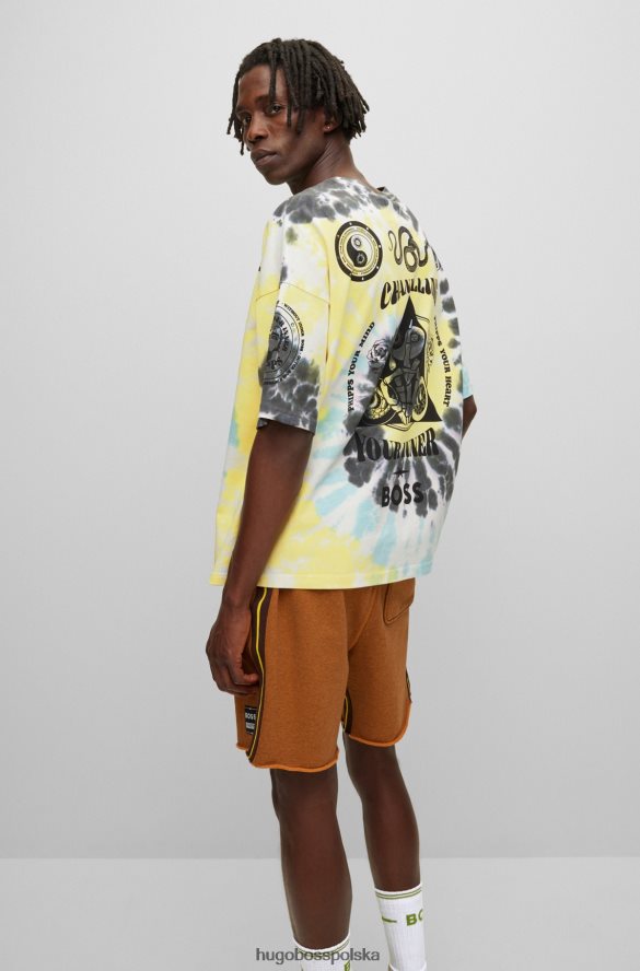 Hugo Boss x Koszulka o swobodnym kroju firmy Philipps z bawełny organicznej wzorzyste R0X0H63649