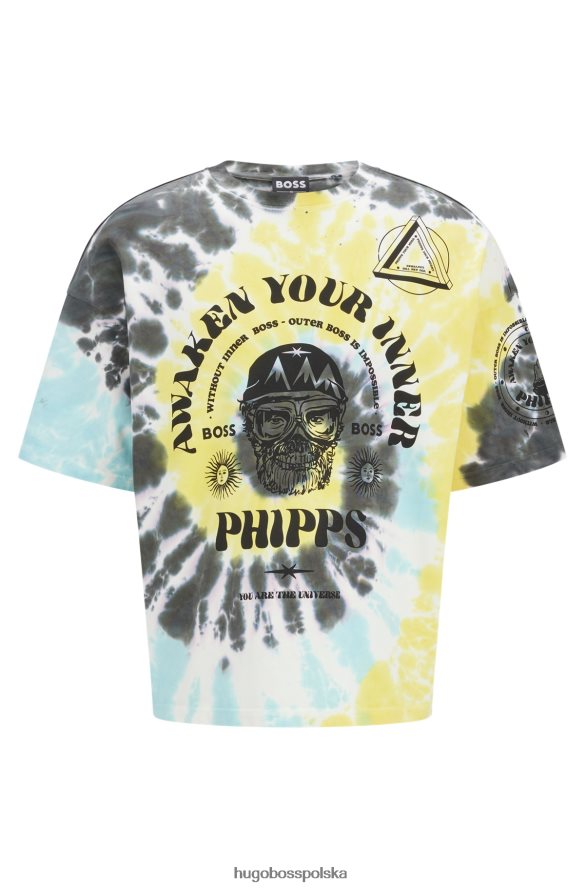Hugo Boss x Koszulka o swobodnym kroju firmy Philipps z bawełny organicznej wzorzyste R0X0H63649