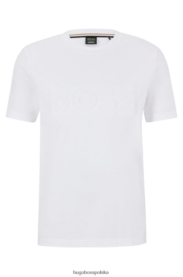Hugo Boss x Matteo Berrettini T-shirt z siateczki z domieszką bawełny i logo biały R0X0H62686