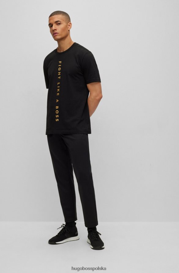 Hugo Boss x ajbxng T-shirt z bawełnianego dżerseju o regularnym kroju czarny R0X0H62770