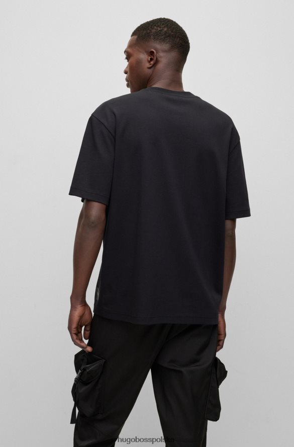 Hugo Boss x khaby – T-shirt oversize z bawełny z soczewkową grafiką czarny R0X0H63827