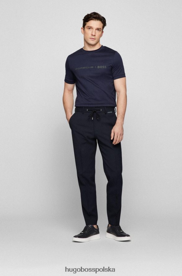 Hugo Boss x koszulka porsche teesler 50466077 ciemnoniebieska ciemny niebieski R0X0H664