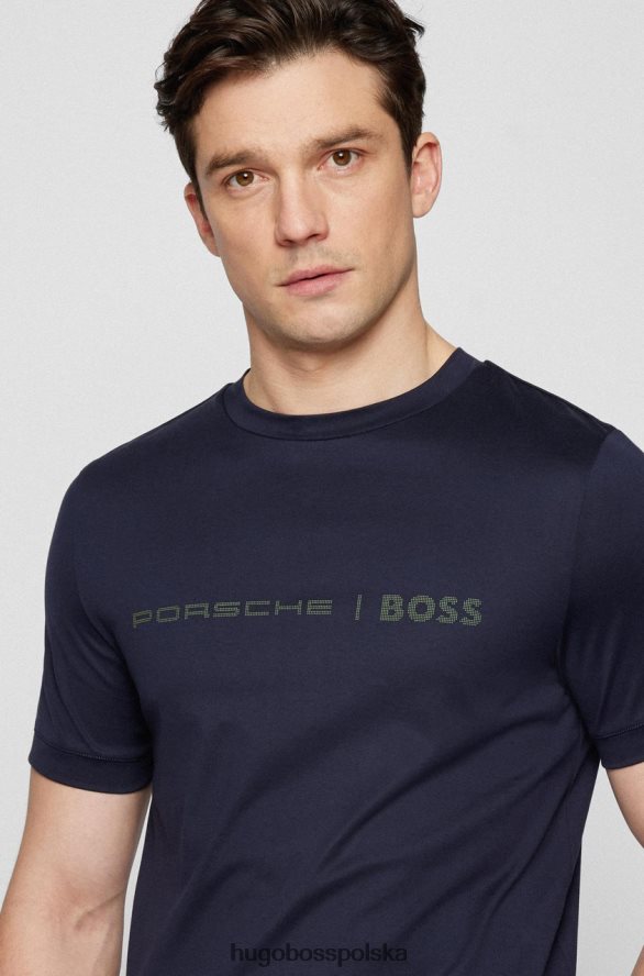 Hugo Boss x koszulka porsche teesler 50466077 ciemnoniebieska ciemny niebieski R0X0H664