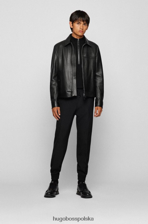 Hugo Boss x porsche dzianina zapinana na zamek Neal 50457707 czarna czarny/fioletowy R0X0H6164