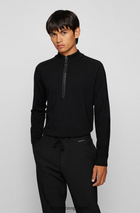 Hugo Boss x porsche dzianina zapinana na zamek Neal 50457707 czarna czarny/fioletowy R0X0H6164