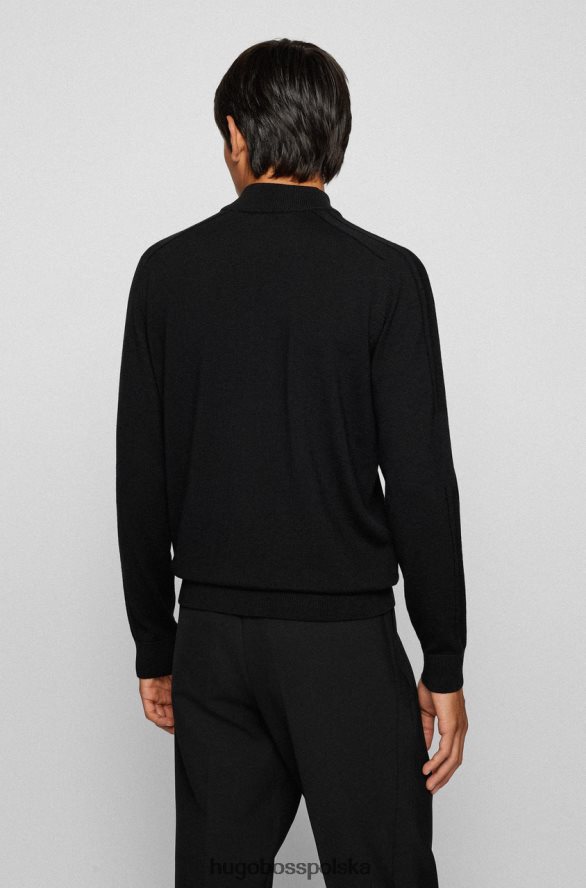 Hugo Boss x porsche dzianina zapinana na zamek Neal 50457707 czarna czarny/fioletowy R0X0H6164